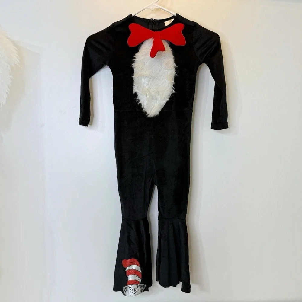 Cat In The Hat Spirit Halloween Theatre Bodysuit Child's 3T-4T Trick Or Treat